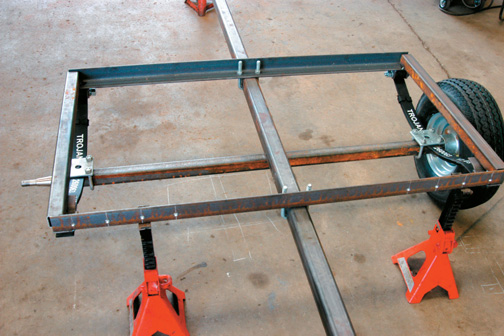 Frame placed