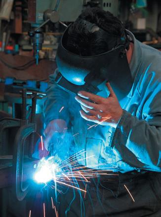Tack-weld drawbar to front beams.