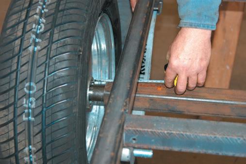 Measure correct width for axle.