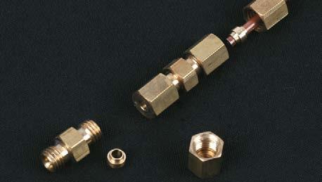 Steam outlet pipe uses union nut, nipple, olive and nut.