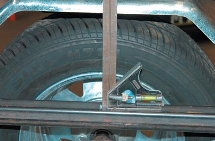 Centre on beam and square mudguard.