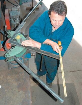 Measuring the bend at 340mm