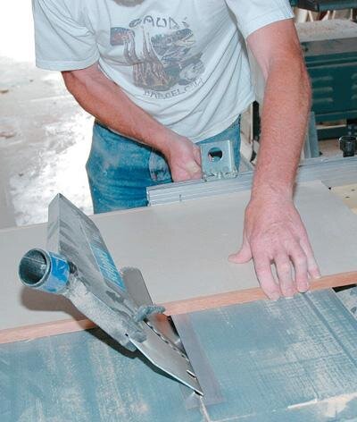 Cutting bevelled edges