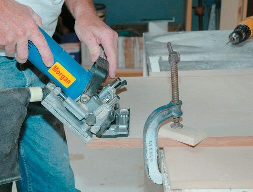 Cutting the biscuit slots