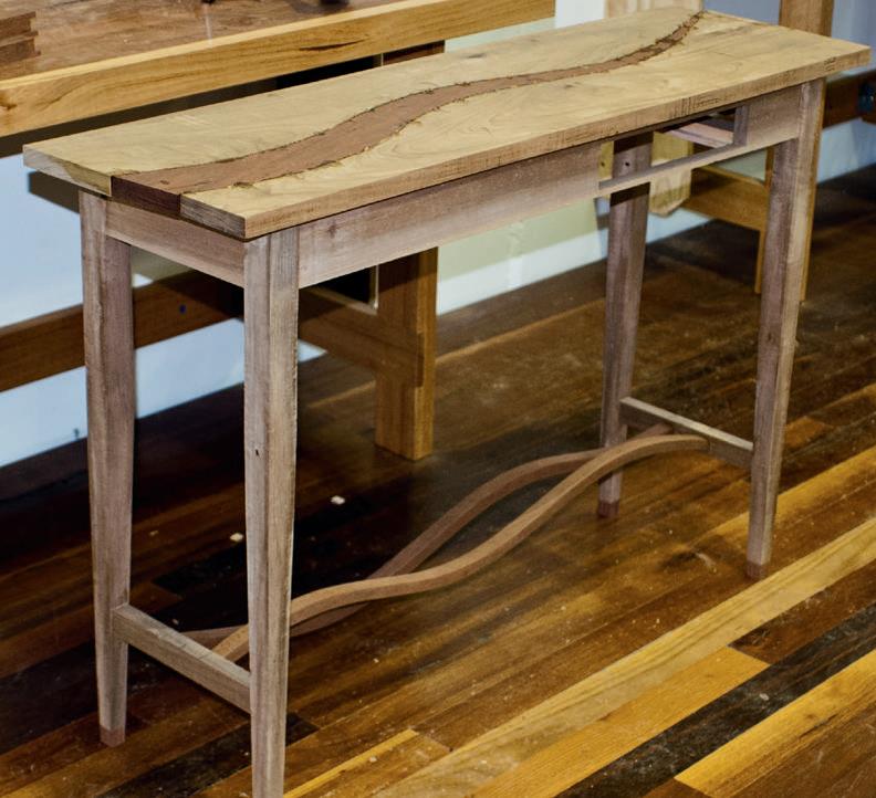 The table assembly complete, ready for sanding and scraping, then finishing