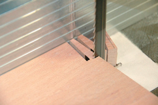 Trimming out dog run corners