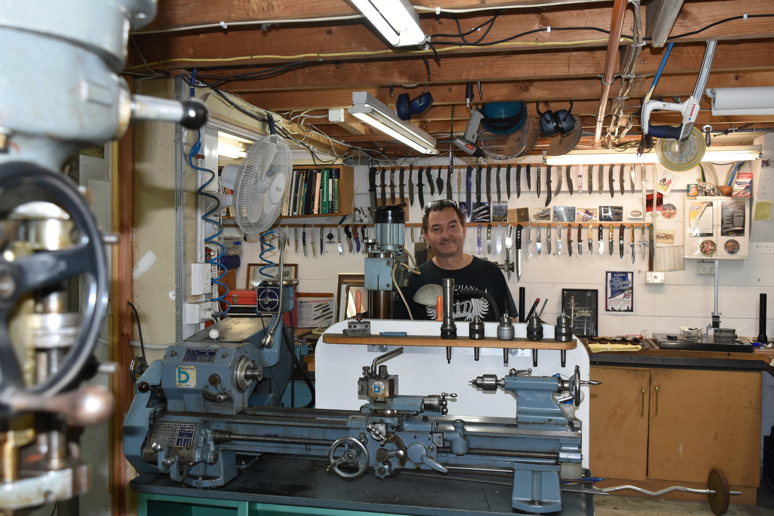 We were very impressed with Brent's workshop and set up