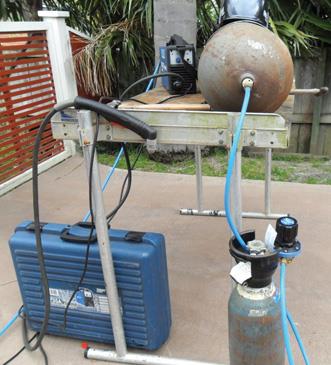 Purging the CNG cylinder.