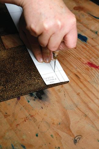 Template for cover holes.