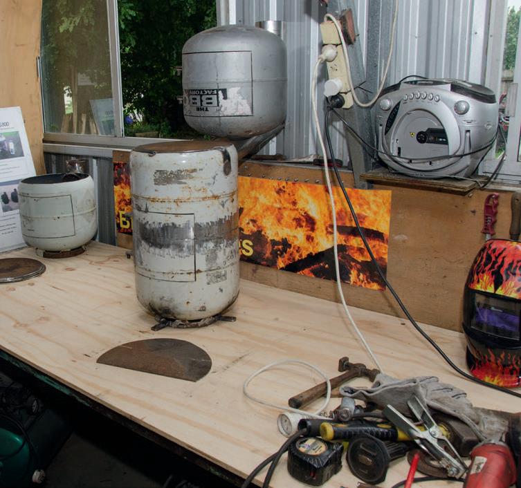 Work in progress includes a Fat Max stove and the newly designed Mighty Max with an oven attached