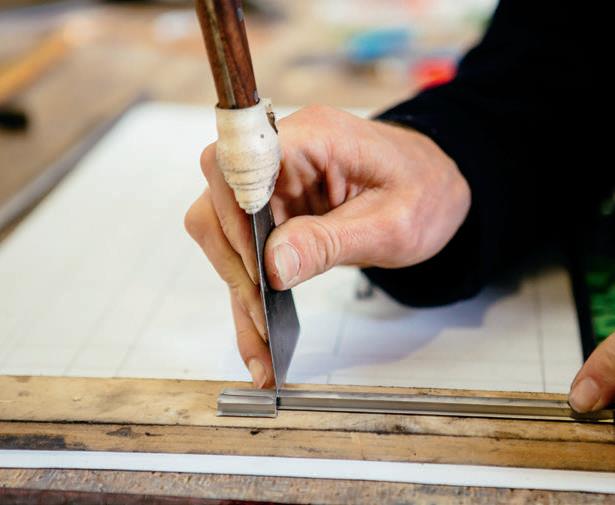 …then turning it over and making a straight cut.