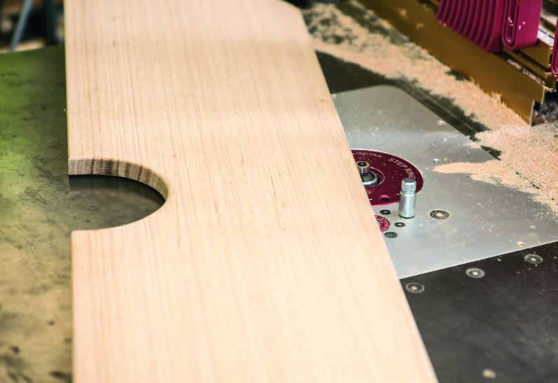 …then over to the router table to make the edges kid-friendly