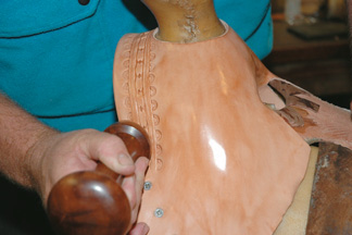 Buffing with a leather smasher