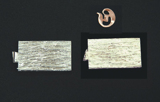 Textured sterling silver casting