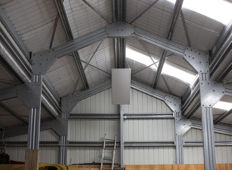 A display of strength in columns, knees, and rafters