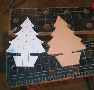 Cardboard template and cutout.