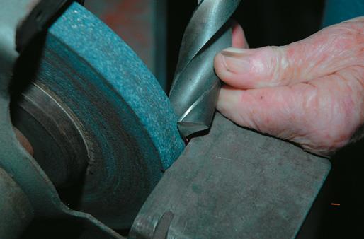 Relieving or grinding away the web…