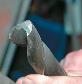 The newly ground drill.