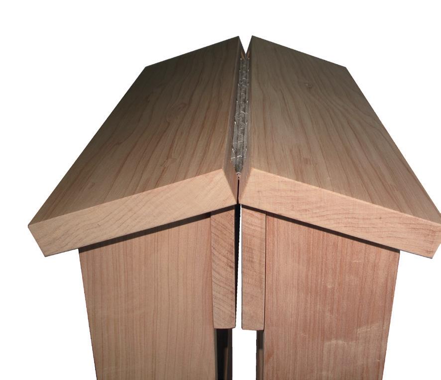 Ladder closed shows hinged top boards