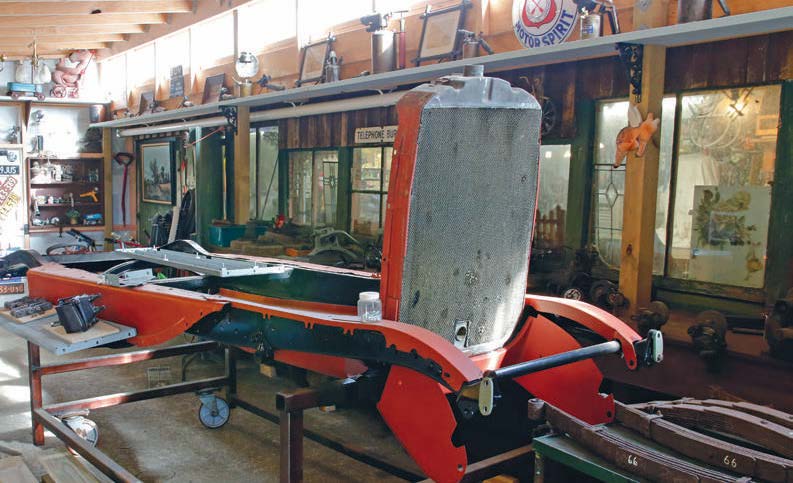 One of Gary’s projects—rebuilding a 1928/30 Chrysler 66 sedan.