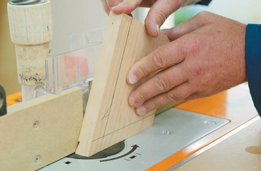 Cutting the matching dovetail tenon in the seat support