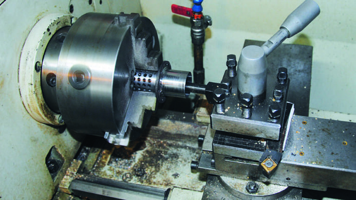 Machining down internal diameter to fit hose