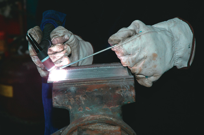 Pure argon must be used for TIG welding