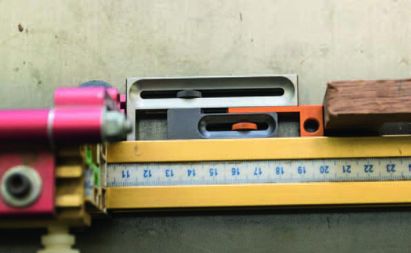 The kerf maker in action creating accurate slots