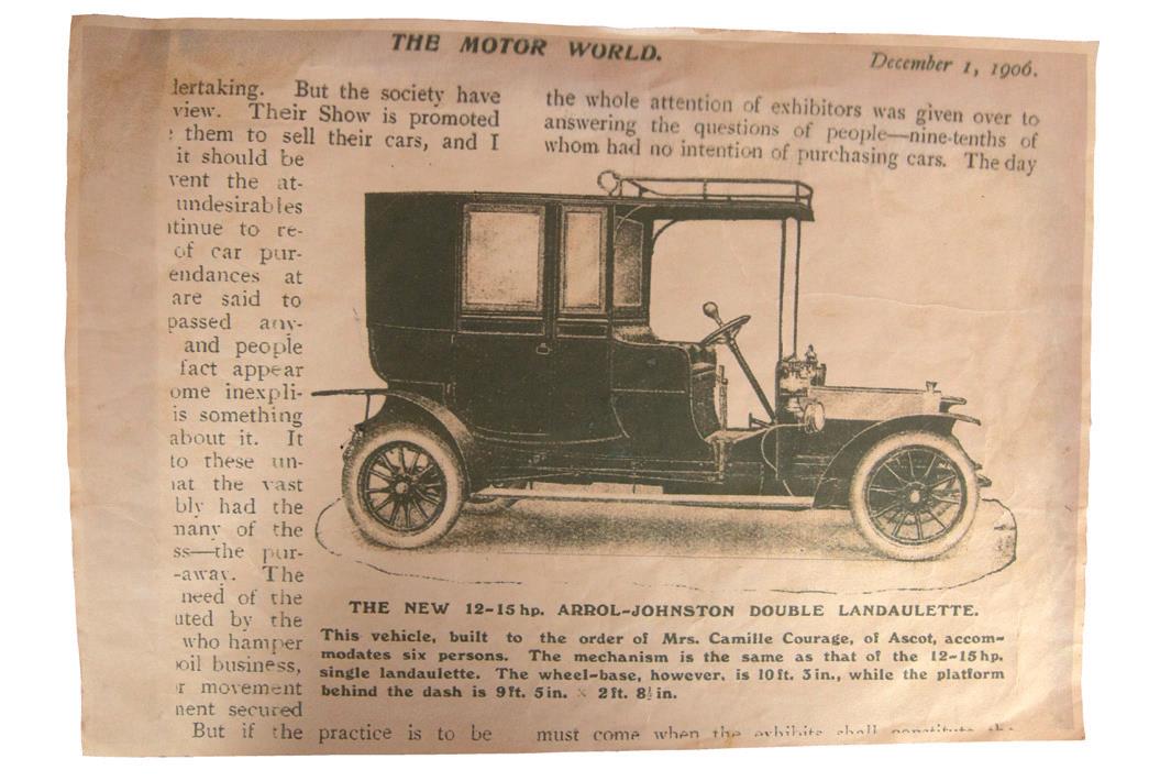 The only photograph that coachbuilder Neil Carter had to work from.