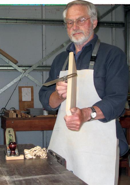 Bob checks with sliding bevel