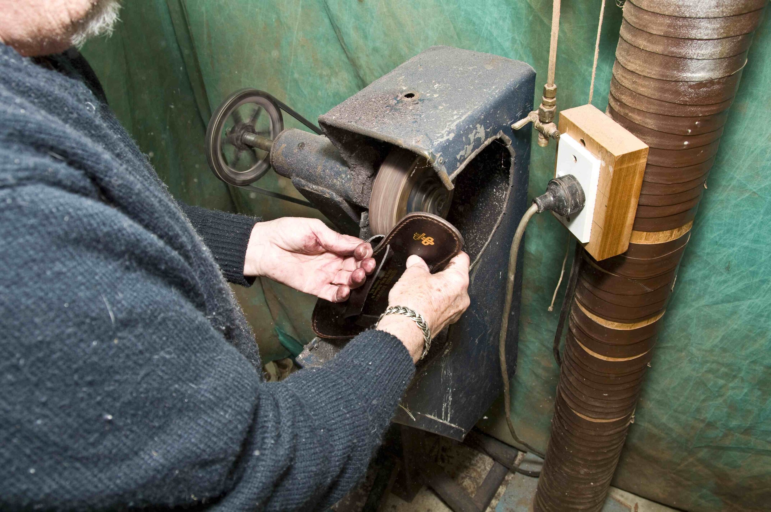 Roughing the strap ends