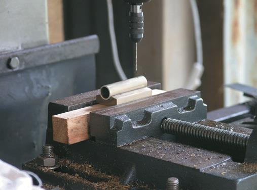 Drilling cylinder and saddle.