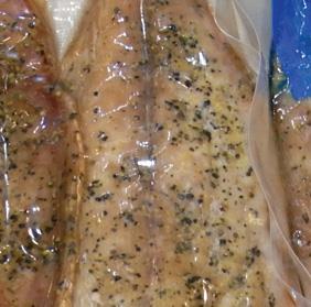 Smoked and packed Kahawai ﬁllets