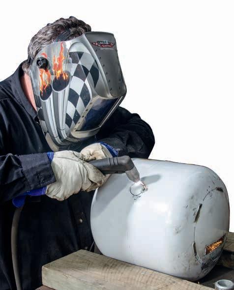 Cutting the hole for the burner.
