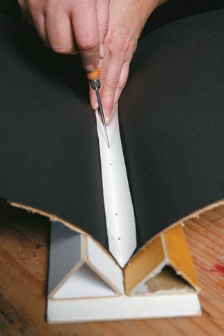 Template marks holes