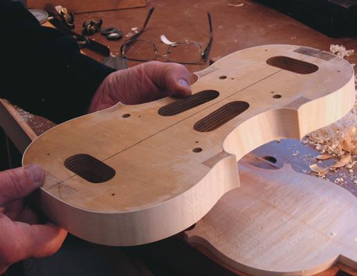 The mould with ribs glued on.