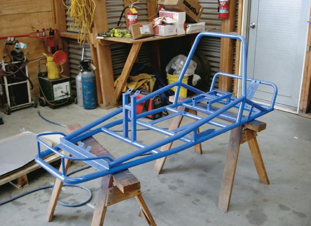 Completed framework prepped and painted.