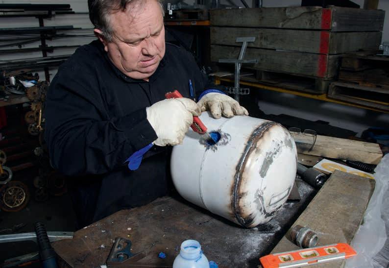 Once dry you can start to carefully cut the hole for the burner.