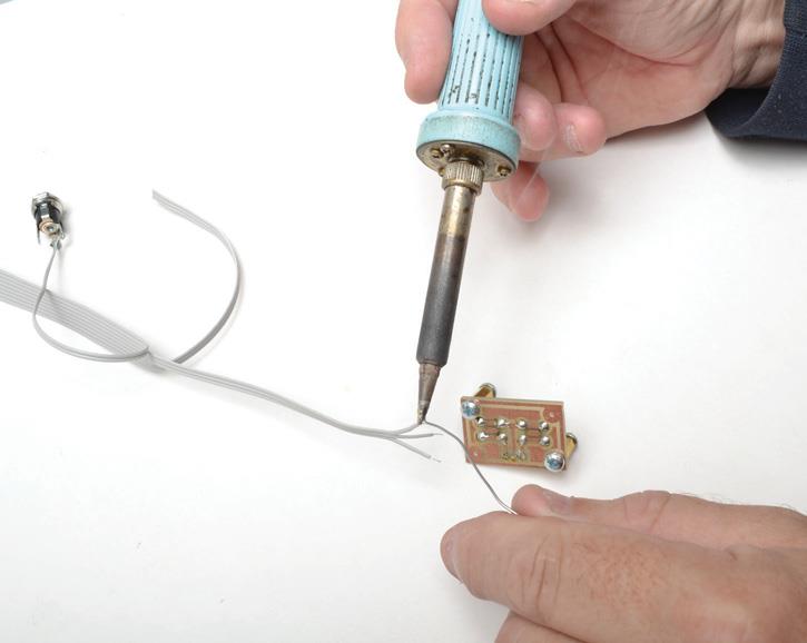 ...before wires are tinned...
