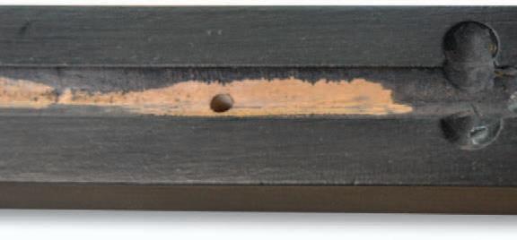 Top of the leg ready for assembly.