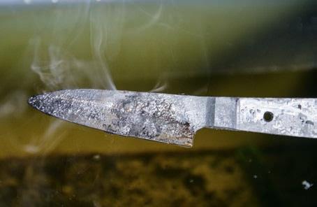 The freshly hardened blank