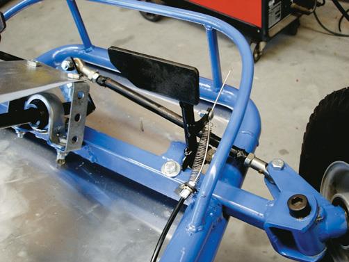 Accelerator pedal mounted.