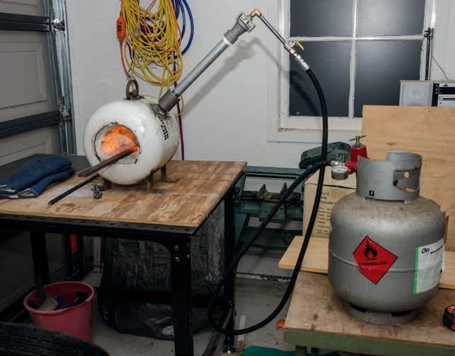 The forge set up.