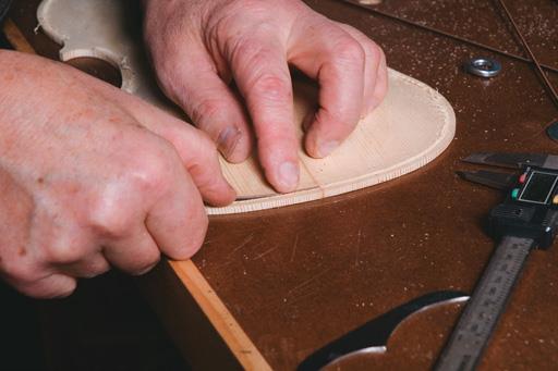 Dry-fitting purfling.