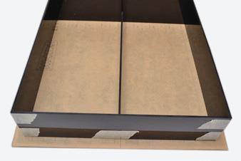 Fit centre bafﬂe ﬁrst.
