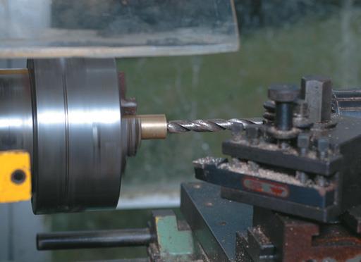 Centre drill out the cylinder.