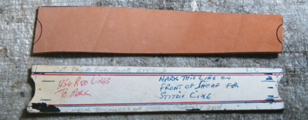 Steel cover (top) and template.