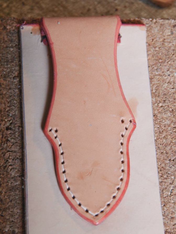 Belt loop ready for stitching.