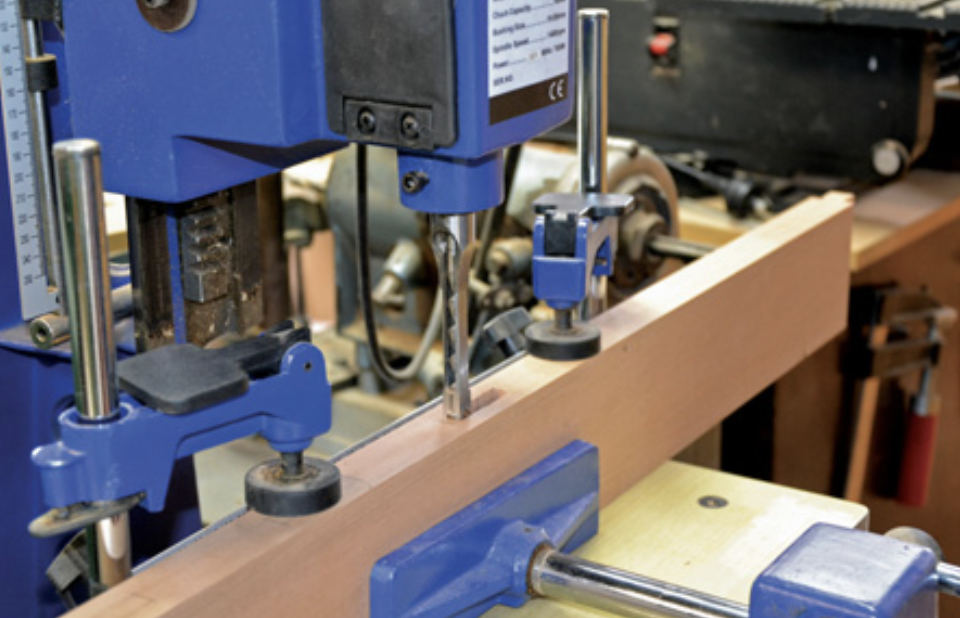 Cutting the mortises.