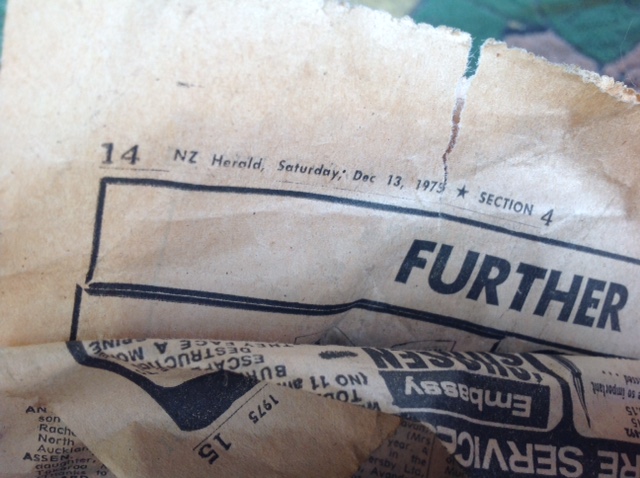 The Herald newspaper all the parts were wrapped in was still in great condition.